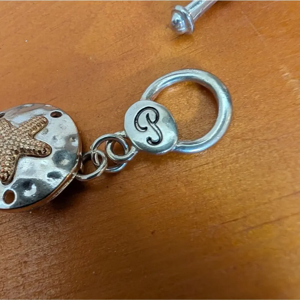 Periwinkle by Barlow Sand Dollar & Starfish Bracelet | Silver & Gold Tone
